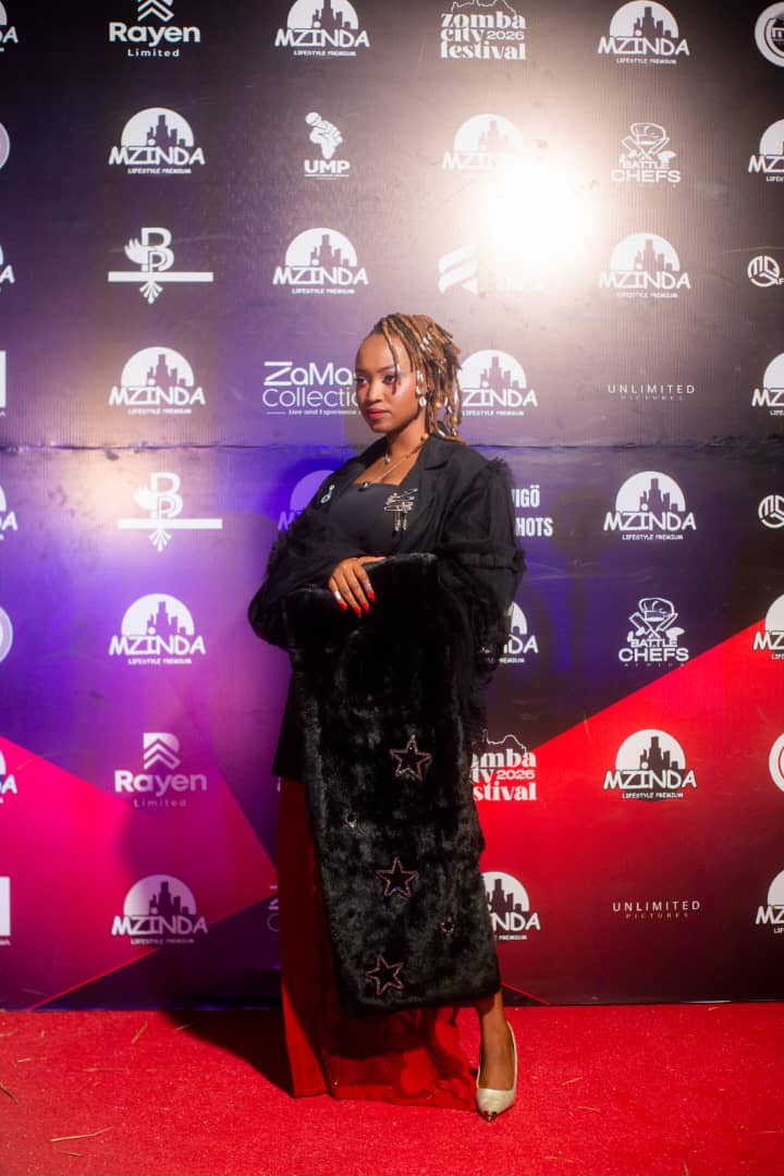 Omega Bebesa on the red carpet at the Mzinda Lifestyle Fashion Show